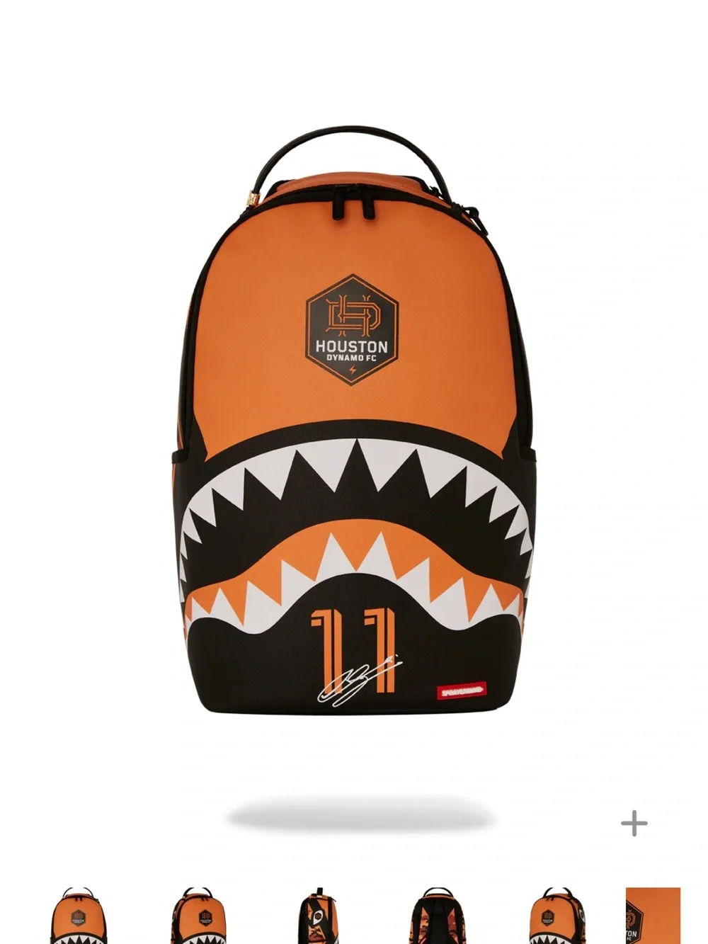 Sprayground Houston Dynamo Orange & Black Shark Backpack(FIRM PRICE)